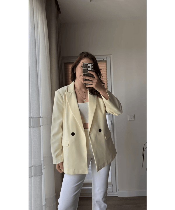 بليزر ترندي مع ازرار - Sateen style