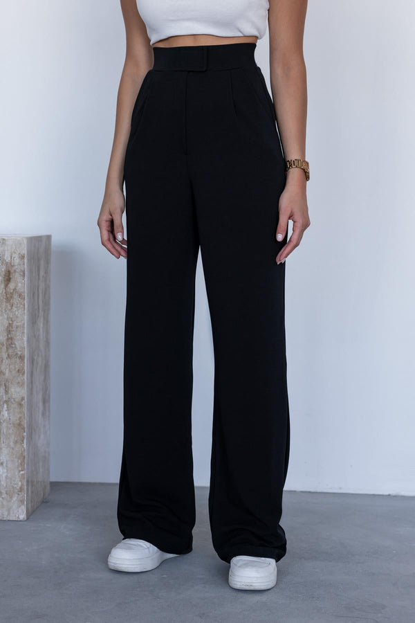 بنطلون قماش واسع - Sateen style
