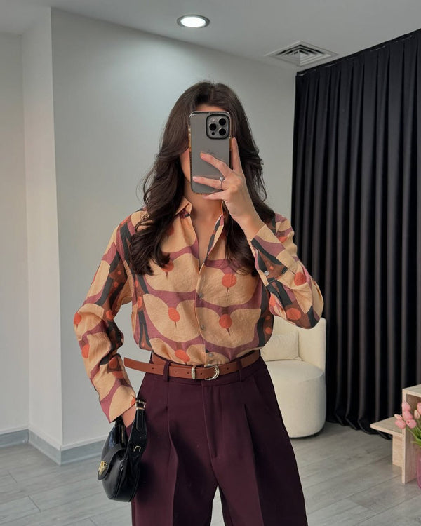 بنطلون مع كمر واربع جيوب - Sateen style