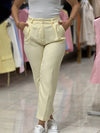 بنطلون زارا جديد 2025 - اصفر - Sateen style