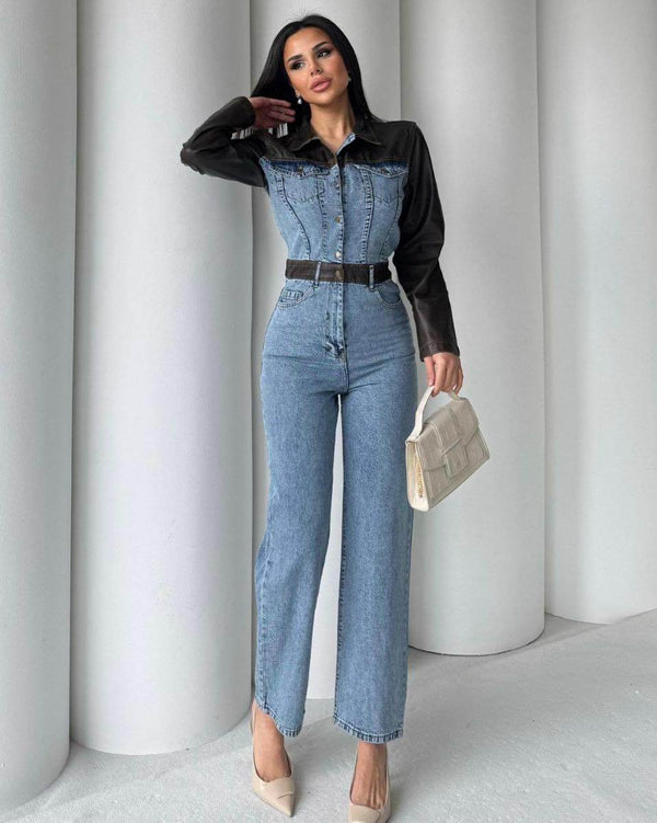 Denim jumpsuit جمبسوت جينز - Sateen style