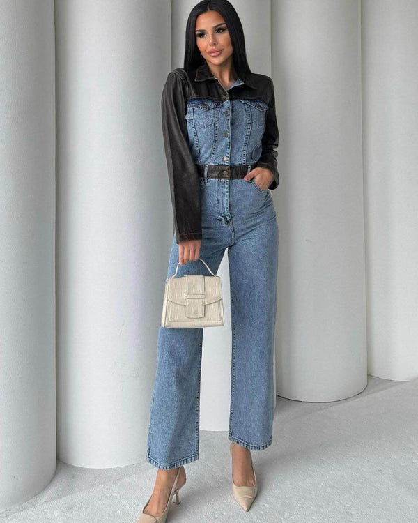Denim jumpsuit جمبسوت جينز - Sateen style