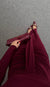 فستان برغندي Ravia - Sateen style