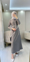 فستان دبل كريب بعدة الوان - Sateen style