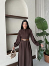 فستان قصة فرنسية 6006 - Sateen style