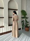 فستان قصة فرنسية بيج 6001 - Sateen style