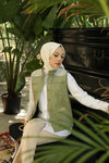 فيست كتان لون زيتي - Sateen style