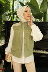 فيست كتان لون زيتي - Sateen style