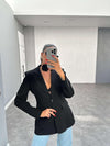 جكيت رسمي موديل زارا اسود - Sateen style