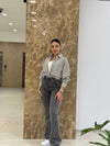 قميص مقلم - Sateen style