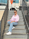 قميص مقلم ستان ٧٥ سم - Sateen style