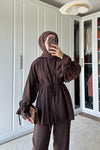 طقم قماش Tencel مع ازرار