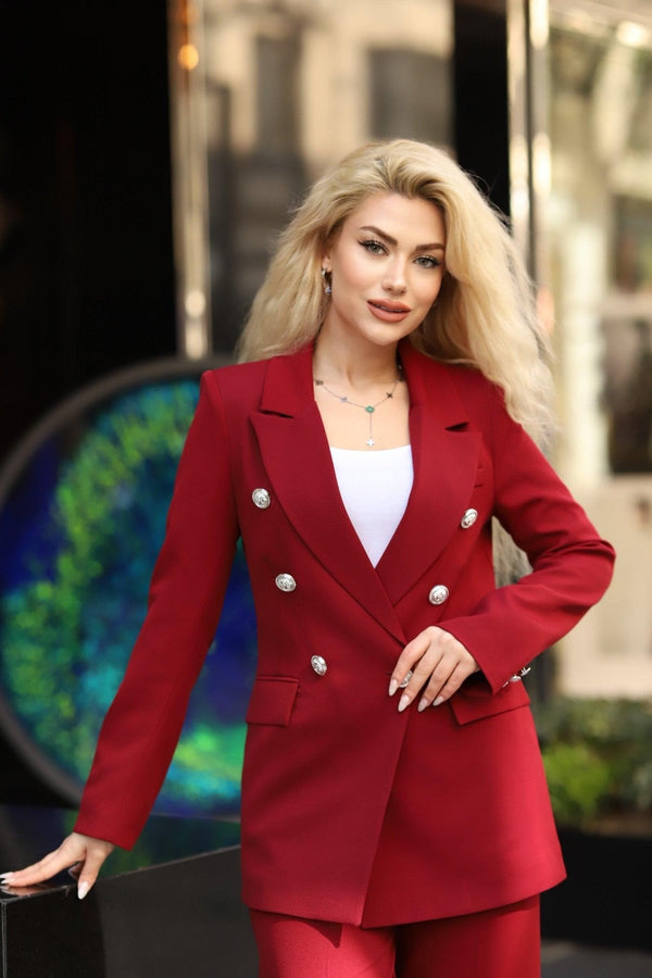 طقم ٦ ازرار فضية - Sateen style