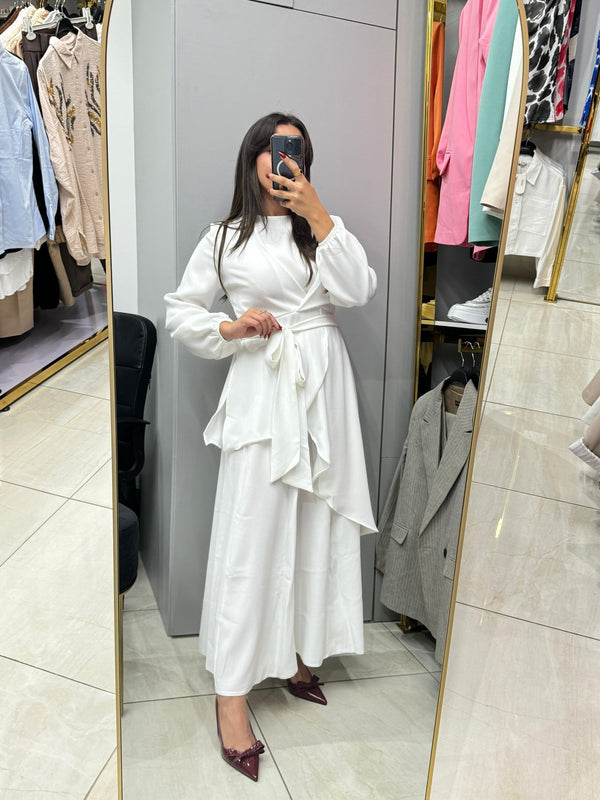 طقم من الكريب الناعم ، قطعتين - Sateen style