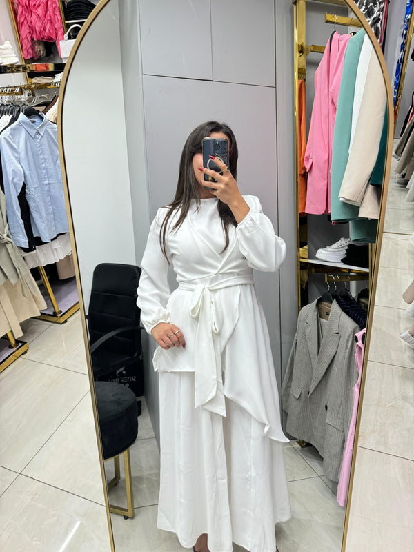 طقم من الكريب الناعم ، قطعتين - Sateen style