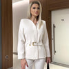 طقم رسمي فاخر - ابيض - Sateen style