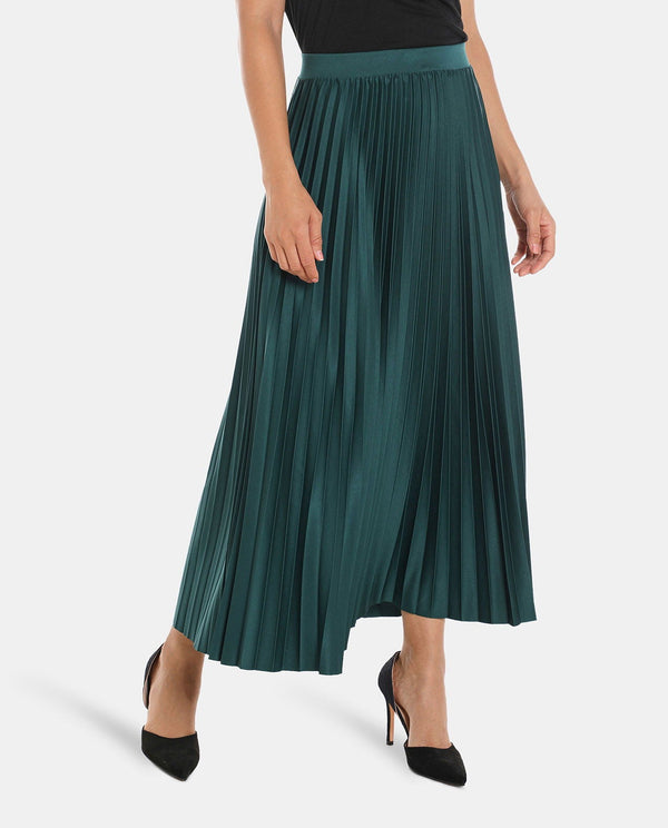 تنورة كسرات خصر عريض - Sateen style