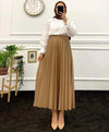 تنورة كسرات خصر عريض - Sateen style
