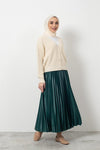 تنورة كسرات خصر عريض - Sateen style