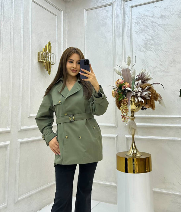 ترانشكوت قصير - Sateen style