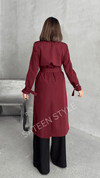 ترانشكوت كتان طول 117 سم - Sateen style