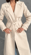 ترانشكوت كتان طول 117 سم - Sateen style