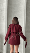 ترانشكوت كتان طول 85 سم - Sateen style