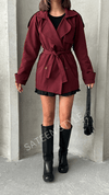 ترانشكوت كتان طول 85 سم - Sateen style