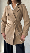 ترانشكوت كتان طول 85 سم - Sateen style