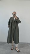ترانشكوت طويل ثقيل - Sateen style