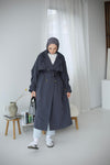 ترانشكوت طويل ثقيل - Sateen style