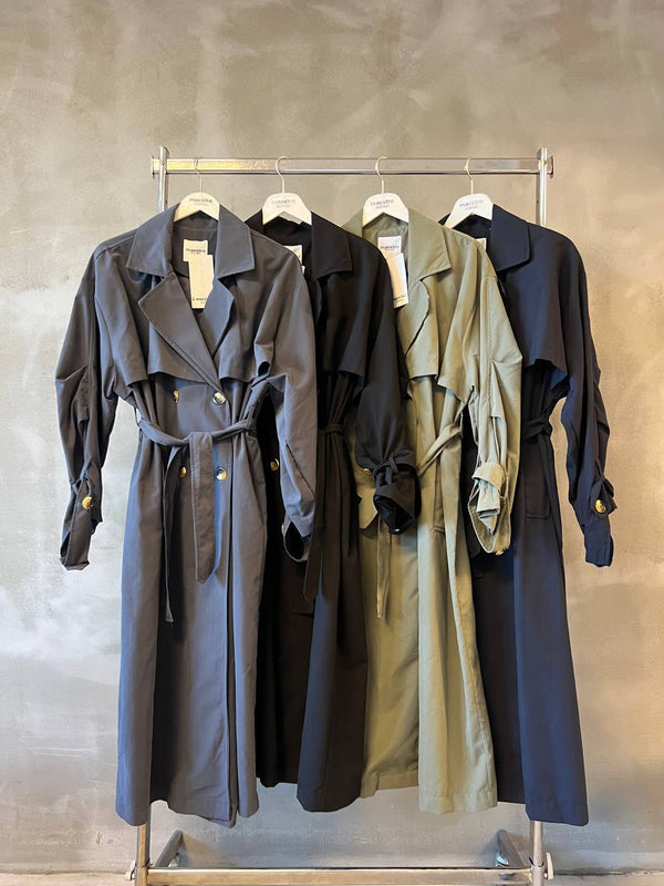 ترانشكوت طويل ثقيل - Sateen style