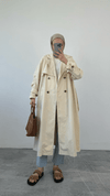 ترانشكوت طويل ثقيل - Sateen style
